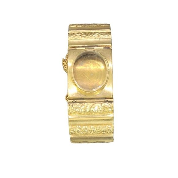 Antique Late Victorian Gold Filled Ornate Bracelet Lovers Frame main image 9